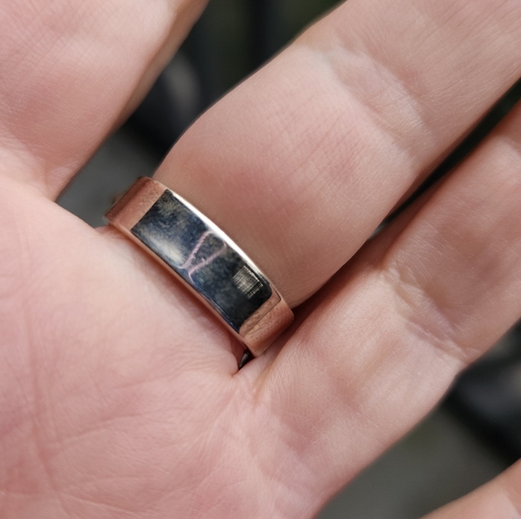 Handmade Sterling Silver 925 Cotton Candy Turquoise Star Ring Adjustable Size - Picture 4 of 8